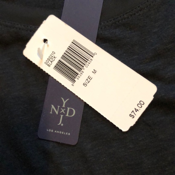 NYDJ Black & Lace Detail Short Sleeved Tee - Picture 3 of 5